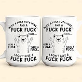  Caneca engraçada "Foda-se, não dou a mínima" - Caneca de cerâmica divertida para trabalho, escritório ou casa - Presente para amigos com humor
