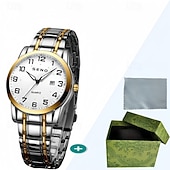 Недорогие Кварцевые часы-Современные мужские наручные часы, модные мужские кварцевые часы с календарем и светящимся цифровым циферблатом – лучший выбор подарка для мужчин.