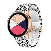 Недорогие Ремешки для часов Garmin-Ремешок для часов для Garmin Vivoactive 6 5 Approach S50 S70 S42 Forerunner 165 55 Vívomove Sport Venu Sq 2 Plus D2 Air X10 силиконовый Замена Ремень Регулируется Спортивный ремешок Цветочный принт