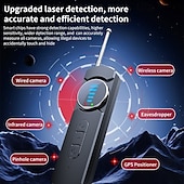 abordables Sensores y alarmas de seguridad-Detector de cámara oculta y de insectos, detector de cámara estenopeica: ideal para viajes, vehículos, hoteles y seguridad del hogar.