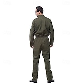 voordelige Beroep en Uniform Kostuums-Fancy kostuum Jumpsuit Uniform Piloot Astronaut Cosplay Kostuum Volwassenen Voor heren Halloween Carnaval Feest Prestatie Aankleden