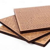 abordables Regalos-Rompecabezas fractales de madera: un desafiante juego de lógica geométrica para niños y adultos, ideal para aliviar el estrés y fomentar el pensamiento creativo. Un regalo educativo perfecto.