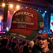 levne 250. výročí USA-Klobouk k 250. výročí Spojených států vyšívaný vlastenecký klobouk oslavy Dne nezávislosti design vlajky USA perfektní vlastenecký dárek pro muže a ženy semikvincenální