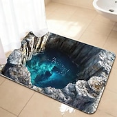 Χαμηλού Κόστους Τελαμότες-3D Οπτική Ψευδαίσθηση Χαλούμι Κίνδυνος Σαλάτας Μη Ολισθηρή Σχέδιο Τρύπας Στροβιλισμού για Είσοδο Αίθουσα Μπάνιο Σκαλοπάτια Εσωτερικού Εξωτερικού Διότιμον Γη Γρήγορη Στεγνή Απορροφητική 20 x 31 ίντσες