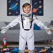お買い得  男の子のコスチューム-ファンシーコスチューム ジャンプスーツ ユニフォーム 宇宙飛行士 コスプレ衣装 子供用 男の子 女の子 ハロウィーン カーニバル 読書週間 パーティー 性能 ドレスアップ