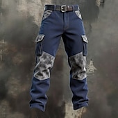 economico Pantaloni cargo-Per uomo Pantaloni Cargo Pantaloni Pantaloni in velluto a coste Pantaloni casual Tasca Elastico in vita Multi-tasche Semplice Comodità Morbido Lunghezza intera All'aperto Quotidiano Uscire Vacanza