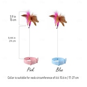 abordables Jouets pour chats-Colliers pour chats, jouets amusants et flexibles, baguette interactive avec clochette, clochette colorée pour jouer à l&#039;intérieur