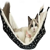 Χαμηλού Κόστους Κρεβάτια &amp; Κουβέρτες για Σκύλους-κομψή αιώρα γάτας με λεοπάρ μοτίβο - μαλακό βελούδινο κρεμαστό κρεβάτι για γάτες &amp;μικρά κατοικίδια - άνετα &amp;τάσεις