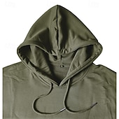 preiswerte Basic-Hoodies für Herren-Herren Kapuzensweatshirt Pullover Kapuzensweatshirt Aprikose Weinrot Schwarz Weiß Armeegrün Mit Kapuze Farbblock Einfach Patchwork Farbblock Kängurutasche Sport &amp; Outdoor Lässig Täglich Streetwear