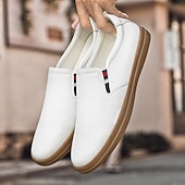 economico Scarpe Casual Slip-On-sneakers slip-on bianche da uomo | design minimalista ed elegante, facili da indossare e togliere | perfette per l'uso quotidiano, lo shopping e il tempo libero