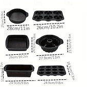 Недорогие Кухонный набор-Набор из 6 силиконовых инструментов для выпечки, устойчивых к высоким температурам, противень для выпечки в духовке, форма для тостов, кухонные принадлежности для выпечки