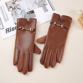 Недорогие Перчатки-Жен. 1 пара С пальцами / Зимние Активный / Уличный стиль Перчатки - Полотняное плетение Стильные