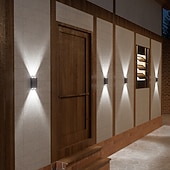 baratos Candeeiros Luzes de Exterior-Conjunto de 4 luminárias solares de parede para exterior, à prova d'água, para pátio, jardim, varanda, cerca ou alpendre, ideais para decoração de Natal e feriados.