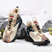abordables Zapatillas Informales-Hombre Zapatillas de deporte Zapatos de Navidad Forro de Lana Zapatos para correr Zapatos de Paseo Casual Punto Cómodo Antideslizante Transpirable Botines / Hasta el Tobillo Cordones Negro Blanco Rojo