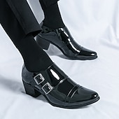 abordables Zapatos de monje-Zapatos monk strap para hombre en negro y dorado con estampado de cocodrilo: piel sintética de primera calidad, diseño de lujo con doble hebilla, perfectos para eventos formales, bodas y ocasiones de negocios.