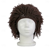 Недорогие Карнавальные парики-Карнавальный парик 2026 Красный Черный Белый Прямой Короткие Синтетический фестивальный парик Вторник на масляной неделе Парад Волосы для косплей-костюма для Мужчины