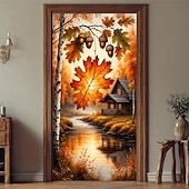 ieftine Bannere pentru garaj și ușă-Halloween Afișe Capacul ușii Bannere în aer liber Peisaj de toamnă Drăguţ #D Petrecere Cămin Cameră pentru adolescenți Cămin universitar Dormitor de fraternitate în peștera bărbaților pentru băieți