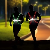 levne Dekorativní světla-LED běžecká vesta s předním světlem, reflexní outdoorové vybavení pro muže/ženy, nastavitelné LED světlo pro noční běh, cyklistiku a venčení psů, dobíjecí přes USB, více režimů svícení