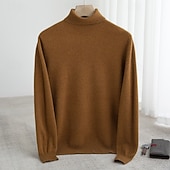 preiswerte Wollpullover für Herren-Hochwertiger Herren-Rollkragenpullover aus reiner Wolle und Kaschmir, klassischer Strickpullover, weich, warm und atmungsaktiv
