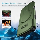 olcso iPhone-tokok-telefon Ügy Kompatibilitás iPhone 17 Pro Max 17 Air 17 Fekete tok Állvánnyal Ütésálló Páncél PC PU bőr