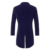 cheap Men's 1920s Costumes-Retro Vintage Punk &amp; Gothic Medieval Tuxedo Tailcoat Long Sleeves Vampire Knight Ritter Fancy Dress Men's Steampunk Halloween Performance LARP Ren Faire Adults' Coat Fall &amp; Winter