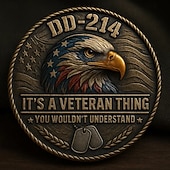  DD-214 - È una cosa da veterano moneta commemorativa DD-214 moneta da sfida veterano DD-214 regalo per famiglie di veterani e amici veterani in pensione