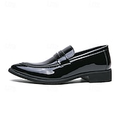 economico Mocassini-mocassini slip-on da uomo in vernice viola dal design elegante: calzature eleganti per feste, matrimoni ed eventi alla moda