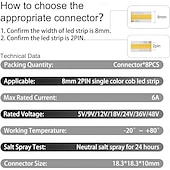Недорогие LED аксессуары-10 шт., 20 шт., 50 шт. Разъемы 4-в-1 для светодиодных лент 8 мм, 10 мм, 2-контактные, cob/smd 2835/3528, прямые, угловые, между полосами &amp;от полосы к проводу