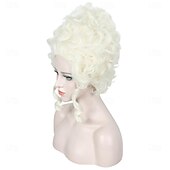  1700-luvun lyhyet vaaleat peruukit barokkiperuukki naisille sopii 50-luvun ja 80-luvun pukuun