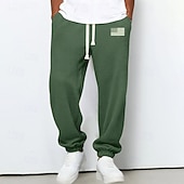 economico pantaloni da jogging-Per uomo Pantaloni da tuta Joggers Pantaloni Pantaloni a Nido d'Ape Coulisse Tasca Elastico in vita Semplice Comodità Morbido All'aperto Casuale Quotidiano Moda Stile Classico Marrone Scuro Nero