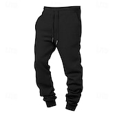cheap Joggers-Men's Waffle Sweatpants Joggers Trousers Casual Pants Drawstring Solid Color Comfort Full Length Daily Outdoor Streetwear Vacation Fashion Black Navy Blue Micro-elastic