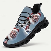  Christmas-Themed Smiling Santa Graphic Sneakers for Fun and Festive Holiday Footwear