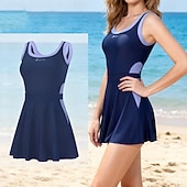 זול טנקיני וביקיני לגלישה-בגדי ריקוד נשים מגן מפריחה בגד ים בגדי ים בגדי ים ורוד מסמיק כחול הגנת UV בקרת בטן ללא שרוולים - גלישה שייט בקאנו שנרקול קיץ