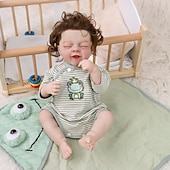 economico Bambole Reborn-Bambole Reborn - Bambola Realistica da 22 Pollici Ragazza con Corpo Morbido e Capelli Ricci Biondi Sveglia Bebe Reborn di Silicona Bambole di Vita Reale con Scatola Regalo per Bambini di 3 Anni