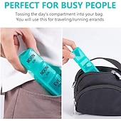 levne úschovna zavazadel a cestování-týdenní organizér na léky, malá krabička na léky 7 dní v týdnu 4krát denně, cestovní krabičky na léky bez BPA, olej z tresčích jater, organizér na léky s 28 přihrádkami pro uložení spousty léků,