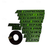 halpa Kodin tarvikkeet-12 kappaleen pakkaus magneettisia työkalupakkietikettejä, 3D-tulostettuja työkalupakkietikettejä, yleisiä työkalupakkien järjestelytarvikkeita, uudelleenkäytettäviä etikettejä teräksisille