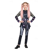 billige Jentekostymer-Inspirert av koreansk idol Popstjerne Kostume Fancy dress Karnevalskostyme Virtuelt idol for Jente Barne Halloween Karneval Ytelse Comic Con Anime-messe