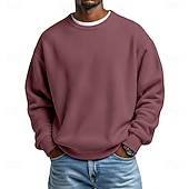 economico Felpe di base-Per uomo Maglia Felpa a nido d'ape Maglione Aalbicocca Bianco Girocollo Semplice Testurizzato Casuale Quotidiano Sport &amp; Outdoor Poliestere Streetwear Cool Abbigliamento Sportivo Primavera &amp; Autunno