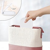 billige Dekorative lys-LED-lys reisesminkespeil 5x 10x forstørret kompakt USB-lading sammenleggbar berøringsskjerm, lysstyrkejusterbar bærbar minispeil for på farten og vesken