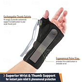 Недорогие Ортопедические фиксаторы и суппорты-регулируемый ортез для запястья с натяжным шнурком - стабильная поддержка&amp;amp;компрессия для облегчения боли в запястье, восстановления после травм, синдрома запястного канала и растяжений