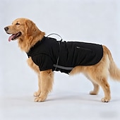 billiga Rockar-Varm hundtäcke vattentät vintertäcke för valpar med spännen, reflekterande justerbar snöjacka för husdjur, fleecetröja för medelstora hundar