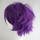 levne Karnevalové paruky-Karnevalová paruka 2026 Blonďatá Růžová Červená Volný Krátký Syntetická festivalová paruka Mardi Gras Průvod Cosplay kostýmy Vlasy pro Dámské