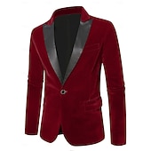 preiswerte Herren Kostüme der 1920er Jahre-Retro Vintage Goldene Zwanziger 1920er Smoking Anzüge &amp; Blazer langarm Der große Gatsby Gentleman Einfarbig Kostüm Herren Karnevalskostüm Karneval Neujahr Cocktailparty Themenparty