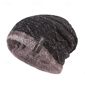economico Cappello a cuffia-Per uomo Unisex Berretto Cappelli Invernali Berretti Cappello lavorato a maglia Berretto Invernale Nero Vino Fibre Acriliche Lavorato a maglia Pile Accogliente Abbigliamento quotidiano Uscire Colore