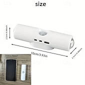 tanie Dekoracyjne światła-1/4 sztuki podwójnej lampki nocnej z czujnikiem kociego oka, ładowanej przez USB, RGB, 3/7 trybów kolorów, płynne przyciemnianie, do sypialni, schodów, garderoby, salonów, reflektorów