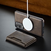 baratos Capa Samsung-telefone Capinha Para Samsung Galaxy S25 Ultra Plus S25 Edge S24 Ultra Plus S23 Ultra Capa para Cartão Wallet Com Suporte Antichoque Retro Couro PU