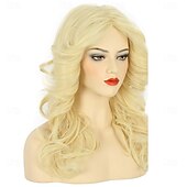 ieftine Peruci istorice-Perucă pentru femei, cu pene, maro lung, ondulat, pentru discotecă, anii '70, costum vintage vopsit, pentru carnaval, festival, petrecere