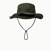 cheap Outdoor Headwear-Fishing Sun Boonie Hat Waterproof Summer UV Protection Safari Cap Outdoor Wide Brim Hunting Hat Army Green Dark Green Khaki for Hunting Fishing Climbing Bucket Hat
