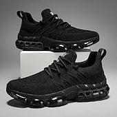 economico Scarpe da Corsa per Uomini-scarpe da corsa rosse da uomo: tomaia in mesh traspirante con cuscino d'aria per una calzata comoda, perfette per lo shopping natalizio e le attività all'aperto