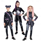 billige Jentekostymer-Inspirert av koreansk idol Popstjerne Kostume Fancy dress Karnevalskostyme Virtuelt idol for Jente Barne Halloween Karneval Ytelse Comic Con Anime-messe